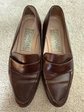 Joan & David Women’s Dark Brown Leather Penny Loafers
